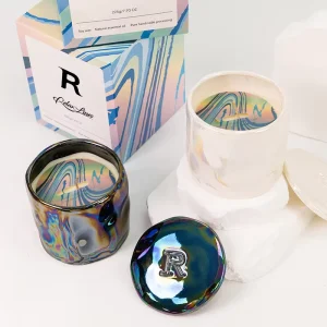 Custom Scented Candles Holiday Gift Private Label Soy Wax Handmade Aromatherapy Flower Scented Glass Candle