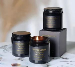 Custom Scented Candles Home Candle Set for Stress Relief Sleep Lavender Sandalwood Holiday Thanksgiving Handmade Soy Wax