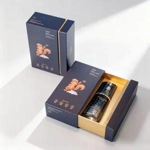 Custom Size Logo Printing Cosmetic Cardboard Packaging Drawer Sliding Perfume Essential Oils Gift Paper Box with Sponge Lining