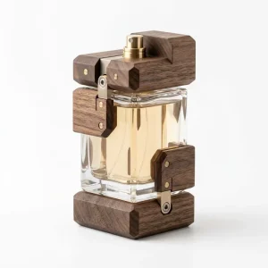 Custom Unique Shape Unisex Perfume Bottle Empty Clear Glass Refillable 50ml 100ml Reusable OEM ODM with Logo
