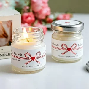 Custom Valentine’s Day Creative Fragrance Gift Home Decor Scented Candles Soy Wax Glass Jar Aromatherapy Candles