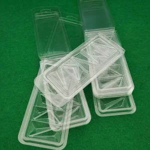 Custom Wax Melt Packaging Eco Friendly Clear White 5 Cavity Snap Bar Wax Melts Clam Shell Packaging