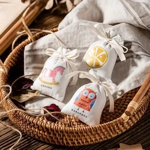 Custom logo Linen Sachets Long lasting Fragrance Car Wardrobe Indoor Deodorizing and Diffusing Sachets