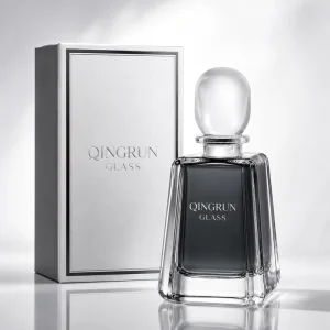 Custom logo Pyramid Premium Perfume Bottle 100ml Crimple Perfume Bottle Reusable Spray Empty Perfume Bottle with Round Cap