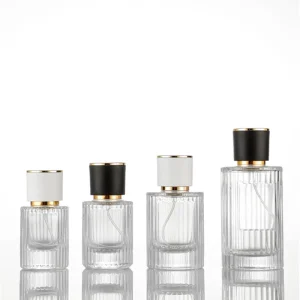 Customised High Quality Square Perfume Glass Bottle 30ml 50ml 100ml Grey Glass Luxury Perfume Bottle with Custom Logo