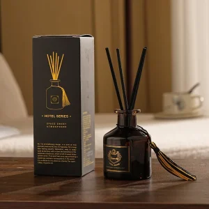 Customizable Brown Small Belly Bottle Tassel Fragrance Home Scent Reed Diffuser