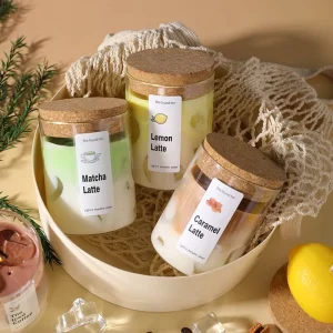 Customizable Color Handmade Modern Art Soy Wax Aromatherapy Candles Heart shaped Jelly for Birthdays Home & Hotel Spa Decoration