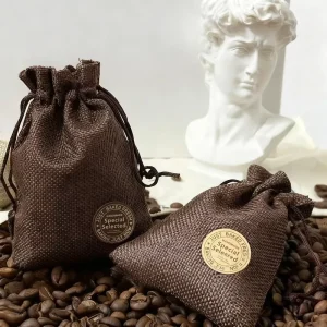 Customizable Logo Car Deodorant Long Lasting Coffee Bean Aroma Sachet Coffee Fragrance Car Aromatherapy Sachet