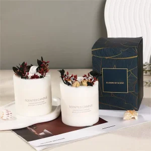Customizable Logo Scented Candle Luxury Aromatherapy Soy Wax Natural Scented Candles With Glass Jar Tin Gift Box