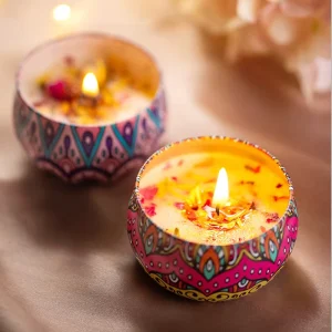Customizable Scented Candles Long Lasting Fragrance Handmade Luxury Vintage Tin Soy Wax for Birthdays