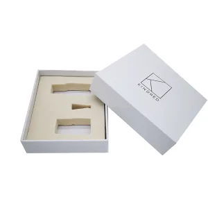 Customize Simple Design White Perfume Set Gift Boxes Essential Oil Boxes for Roll on Bottle 10ml with Foam Insert