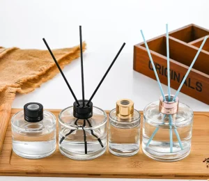 Customized 100ml 200ml Clear Empty Glass Aroma Reed Oil Perfume Diffuser Bottle with Gift Box
