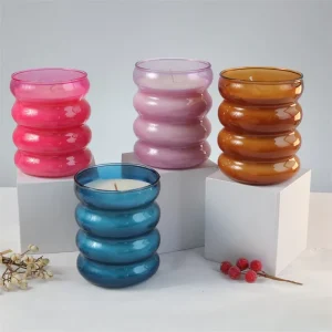 Customized Glass Candle Borosilicate Glass Jars Candle New Design Natural Essential Oil Fragrance Scented Candle