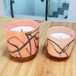Customized Glass Jar Aromatherapy Scented Candle Scented Soy Wax Candles 3 Wicks Candle