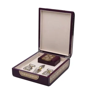 Customized Logo Arabic Style Rectangle Handmade Wooden Perfume Empty Boxes Packaging Box Oil Bottle Sets Gift Box