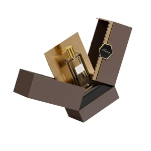 Customized Logo Cardboard Printing Pink Perfume Gift Box Set with Perfume Bottle Rectangle Paper Boxes Perfume Coffret Parfum