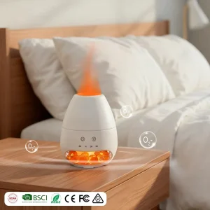 Customized Logo Usb 100ml Aroma Diffuser with Himalayan Salt Lamp Essential Oil Diffuser and Timer for Bedroom