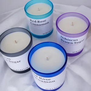 Customized Long Lasting Glass Jar Scented Candles Handmade Aromatherapy Pillar Scented Candle for Holiday Occasions Christmas
