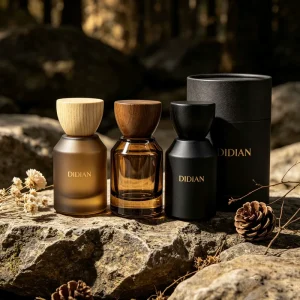 Customized Matte Black Frosted Amber Glass Perfume Bottle 100ml High Flint Luxury Thick Bottom Glass Perfume Bottle