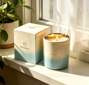 Customized Natural Soy Wax Glass Jar Scented Aromatherapy Candle for Living Room Decoration