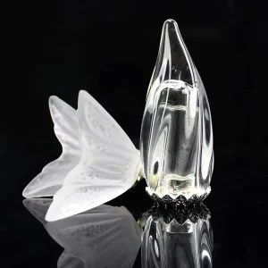 Customized New Polished Essential Oil Bottle Refillable Crown Cap Crystal Liuli Arabic Perfume With Metal Collar For Gift Craft