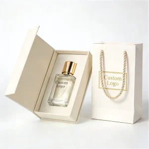 Customized Rigid Cardboard Magnetic Closure Gift Box With Paper Bag Perfume Packaging Box for 30Ml 50Ml Bottle Gift Set