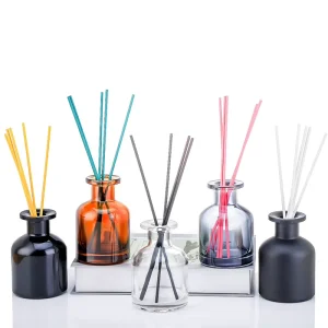Customized Round Fragrance Aroma Essential Oil Reed Diffuser Bottles 50ml 100ml 150ml 200ml