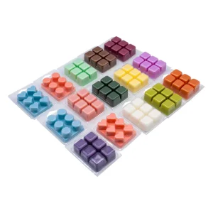Customized Scented Cube Clamshell Packaging Natural Soy Wax 70g Long Burning Tart Melts for Non electric Candle Warmer
