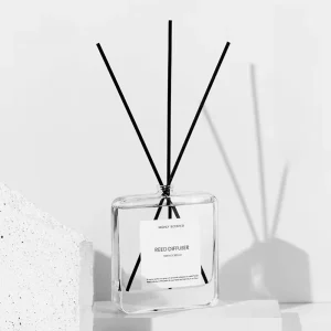 Customized Transparent Glass Bottle 100 ml Aromatherapy Essential Oil Reed Diffuser with Fragrance