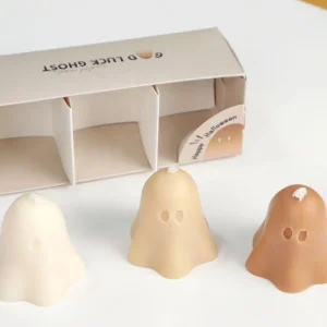 Cute Funny Ghosts Eco Friendly Boxed Bedroom Aromatherapy Natural Soy Wax Fragrance Scented Candles Gift Set Halloween Holiday