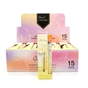 Cute Lover 15pcs Travel Size Liquid Mist Perfume Hand Cream Combo Set for Women Long Lasting Spray Beauty Blooming