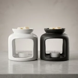 Cylinder Ceramic Essential Oil Burner Handmade Glazed Wax Melt Warmer Nordic for Yoga Spa