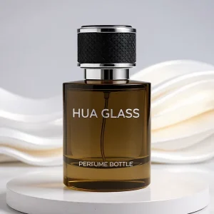 Cylinder Glossy 30ml 50ml 100ml Empty Perfume Bottle Black Gold Sliver Spliced Cap Custom Logo with Various Colors