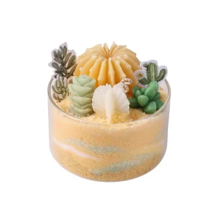 DIY Soy Wax Environment-Friendly Aromatherapy Candle Succulent Cactus Fragrance Indoor Plant Design Handmade Christmas Easter
