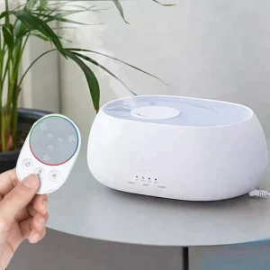 DN-817 Portable Aroma Essential Oil Diffuser with Wood Grain and Color-Changing LED Lights
