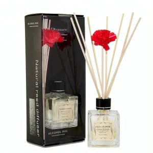 Decorative Glass Reed Diffuser Bottle with Lavender Fragrance