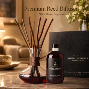 Decorative Reed Diffuser with Refill Bottle for Hotel and Living Room