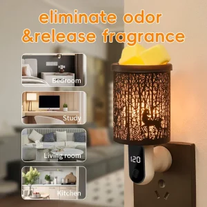Deer Shape Simulated Flame Electric Candle Warmer Flameless Eco Friendly Wax Melt Lamp Bedroom Atmosphere Light for Home