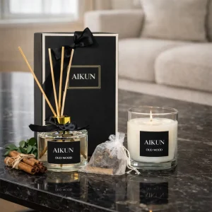 Deluxe Gift Box Private Label Aromatherapy Diffuser Living Room Decor Warm Fresh Atmosphere Fragrance Reed Diffuser