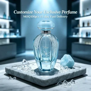 Deluxe Romantic Rose Eau De Parfum Spray Floral Fragrance in Frosted Crystal Bottle With Gold Pump 100ml Gift