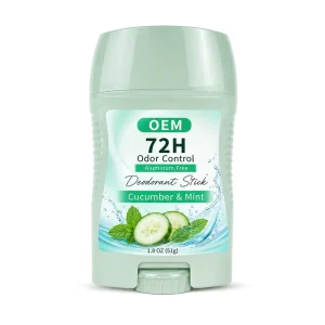 Deodorant Stick Cucumber Mint 72H Odor Control Aluminum Free 1 8 Oz 51g Private Label Body Fragrance Antiperspirant