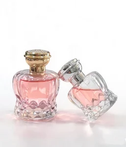 Designer Brand Luxury Round Empty Glass Perfume Bottles with Spray Pump Custom Caps