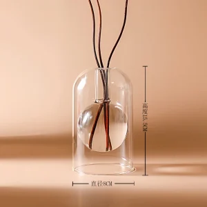 Direct Factory Sale New Design Transparent Glass Diffuser Oil Bottle Luxury Reed Home Decor Natural Mosquito Repellent