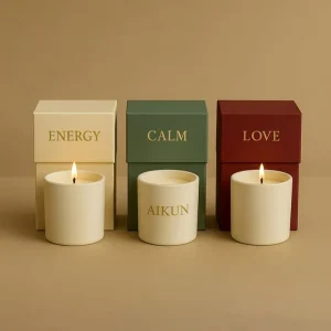 Direct Manufacturer Private Label Custom Fragrance Luxury Box Packed Glass Vessel Natural Wax Scented Candle