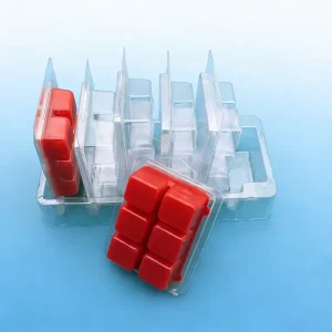 Disposable Transparent PVC PET Blister Clamshell Tray 6 Cavity Packaging Scented Wax Melts Plate Bowl Candle