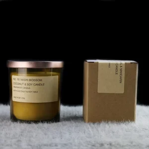 Double Wick Rose Gold Lid Scented Candle for Soy Wax Christmas Gift Accessories