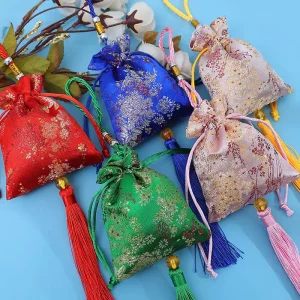 Dragon Boat Festival Scented Pouches Empty Bags With Silk Tassels Personal Use Decoration Long Lasting Mugwort Fragrance Square