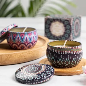 Dried Flower Aromatherapy Essential Oil Candle Home Retro Bedroom Fragrance Small Ornaments Gift Box Wedding Gift