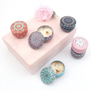 Dried Flower Floral Scented Candle Retro Cup Shape Mixed Wax Design for Home Decor Wedding Favors Birthday Gifting