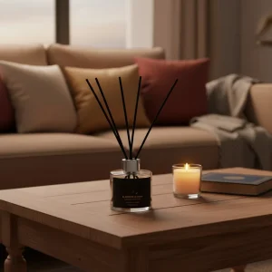 EG6008 Alcohol-Free Liquid Glass Reed Diffuser Air Freshener with Fruity Floral Scent